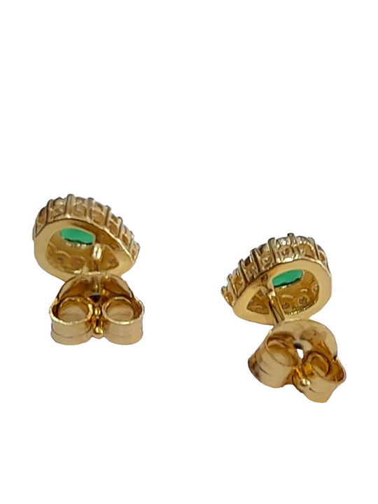 Prince Silvero Earrings made of Silver Gold Plated with Stones