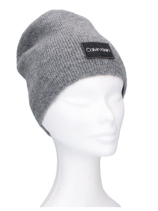 Beanie Ανδρικός Σκούφος με Rib Πλέξη σε Γκρι χρώμα