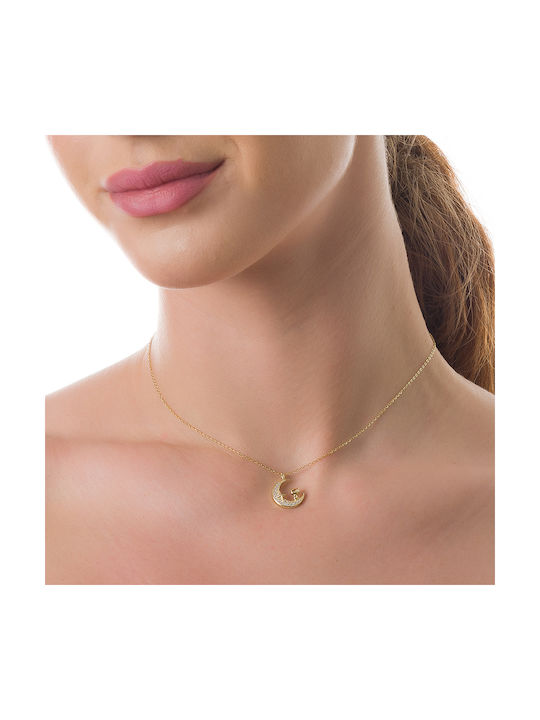 Oxzen Necklace from Gold Plated Silver Kitty