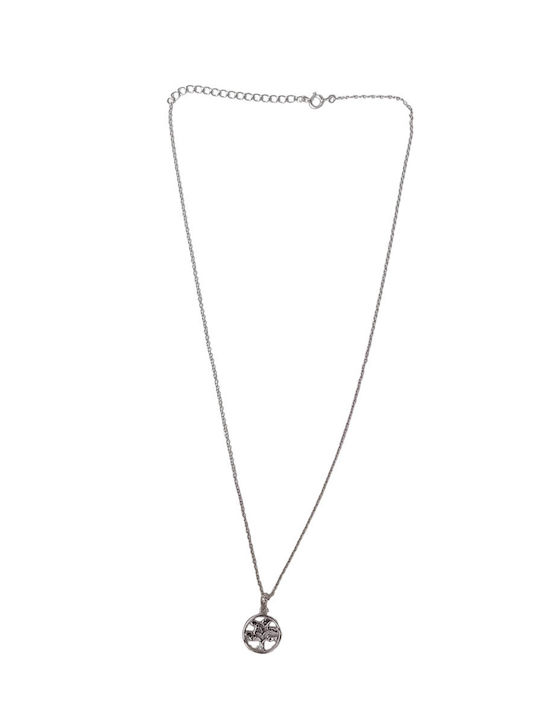 Prince Silvero Necklace Tree from Silver with Zircon