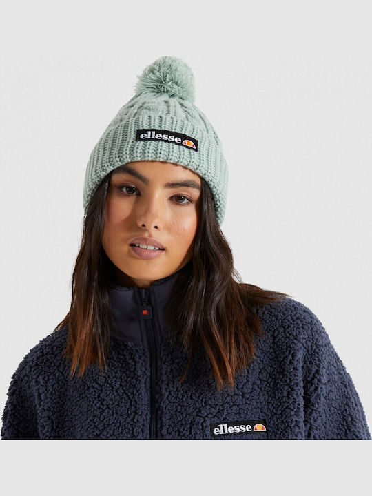 Jaida Pom Pom Beanie Γυναικείος Σκούφος με Πλεξούδες σε Πράσινο χρώμα