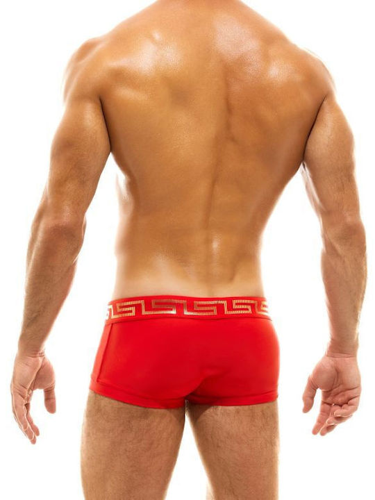 Modus Vivendi Men's Swimwear Shorts Red with Patterns