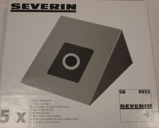 Severin 9023 Vacuum Cleaner Bags 5pcs Compatible with Vacuum Cleaner Severin