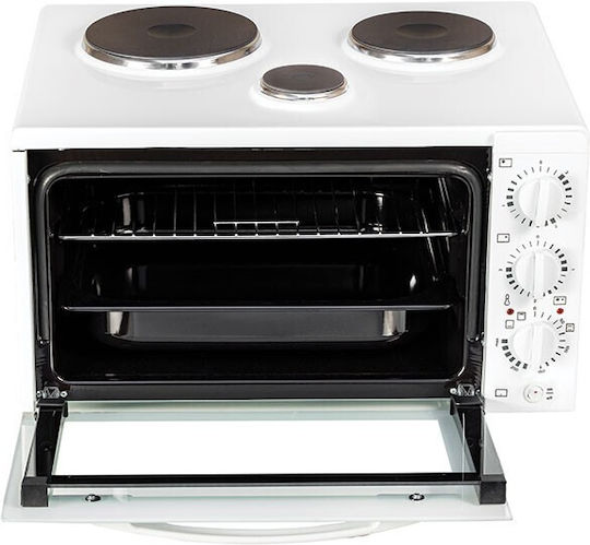 Davoline Star 4508 Electric Countertop Oven 38lt with 3 Burners White White