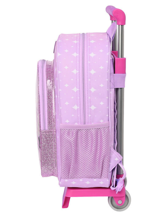 Safta School Bag Trolley Kindergarten with Water Bottle Holder Lilac 26 x 11 x 34cm