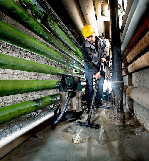 Metabo ASA PressClean Staubsauger Flüssigkeiten / Feststoffe 1250W mit Edelstahl Behälter 30Es