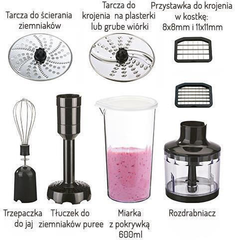 Camry CR 4623 Ραβδομπλέντερ με Ανοξείδωτη Ράβδο 1600W Μαύρο