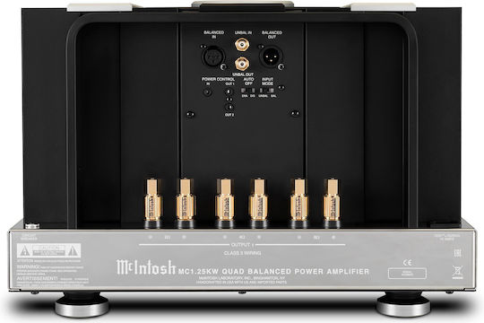 McIntosh MC1.25KW Τελικός Ενισχυτής Hi-Fi Mono 1200W/4Ω 1200W/8Ω Μαύρος