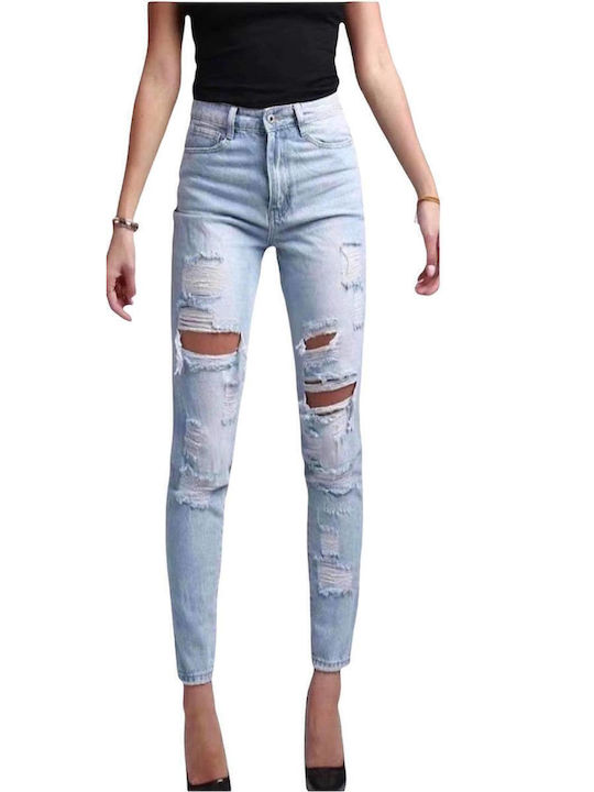 Jeans pants with tears blue