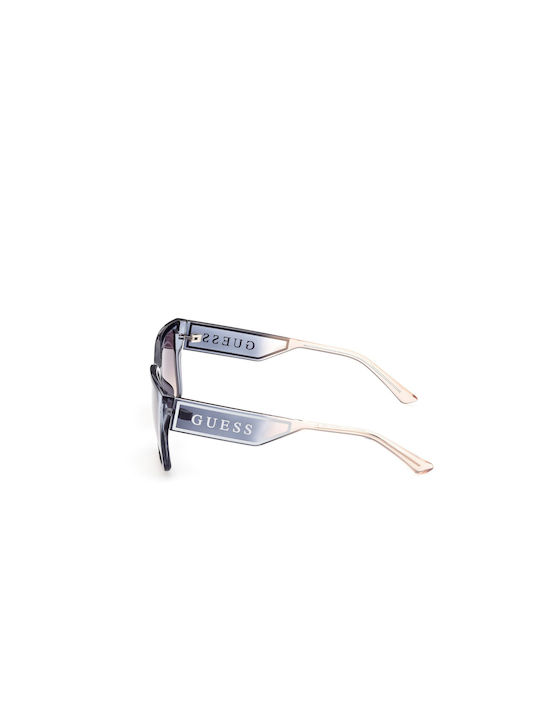 Guess De damă Ochelari de soare cu Albastru Din plastic Cadru și Maro Ochelari de soare Lentilă