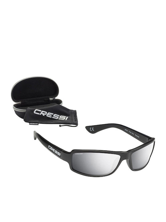 CressiSub Ninja Floating Men's Sunglasses with Black Plastic Frame and Black Mirror Lens DB100003
