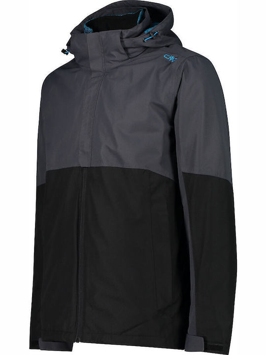 3 in 1 Winter Waterproof Black Jacket