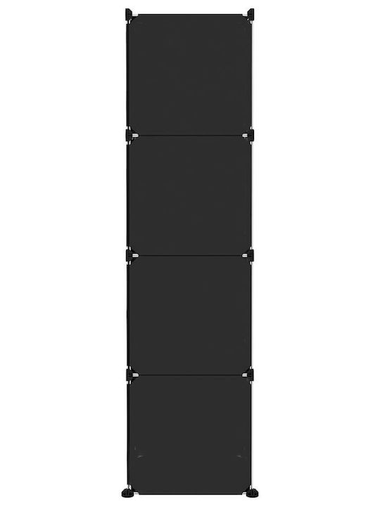 vidaXL Spielzeug Aufbewahrungssystem aus Kunststoff Weiß 110x46.5x144cm 10Stück