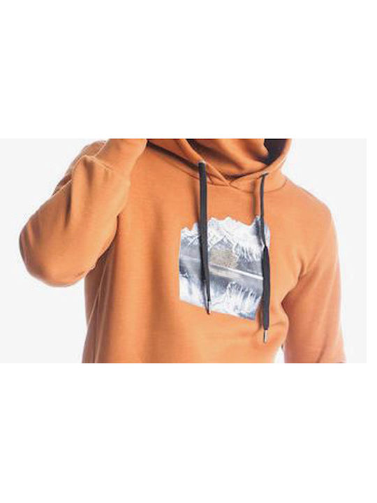 Paco & Co Herren Sweatshirt mit Kapuze Orange