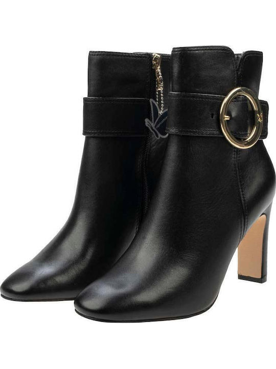 Ghete dama din piele cu Platforme pentru femei Negru