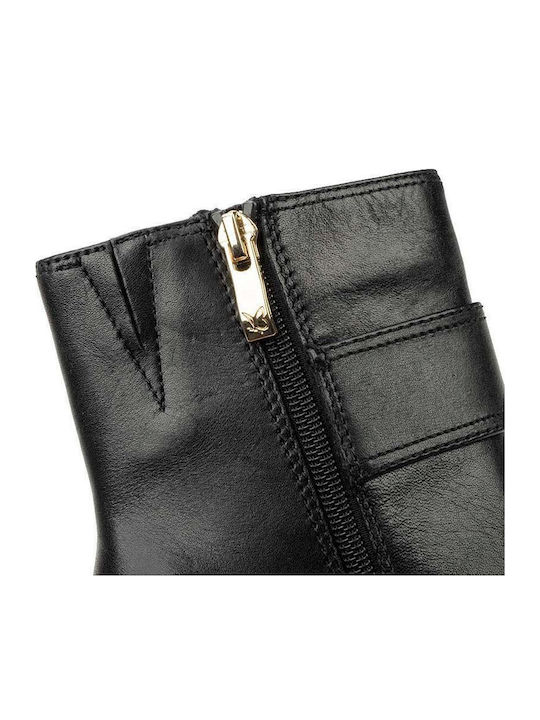 Ghete dama din piele cu Platforme pentru femei Negru