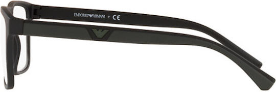 Emporio Armani Мъжки Пластмасов Рамка за Очила с Clip On Черен EA4115 58531W