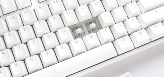 Ducky One 3 TKL Gaming Mechanische Tastatur Tenkeyless mit Cherry MX Geräuschlos Rot Schaltern und RGB-Beleuchtung (Englisch US) Pure White