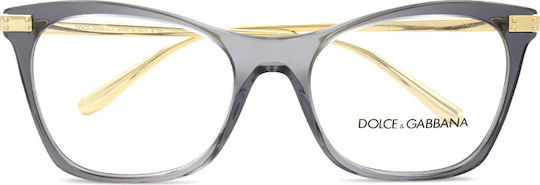 Dolce & Gabbana Logo Plaque Eyeglass Frame Butterfly Gray DG3331 3268