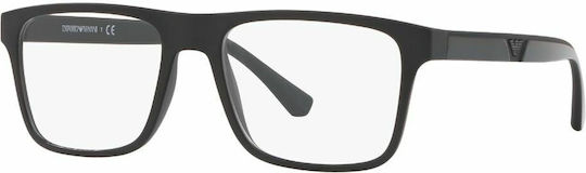 Emporio Armani Пластмасов Рамка за Очила с Clip On Черен EA4115 58011W