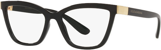 Dolce & Gabbana Weiblich Kunststoff Brillenrahmen Schmetterling Schwarz DG5076 501