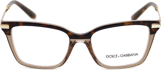 Dolce & Gabbana Rame Ochelari Pentru Femei Fluture Maro DG3345 3256