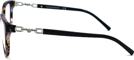 Emporio Armani Plastic Eyeglass Frame Brown Tortoise EA3190 5863