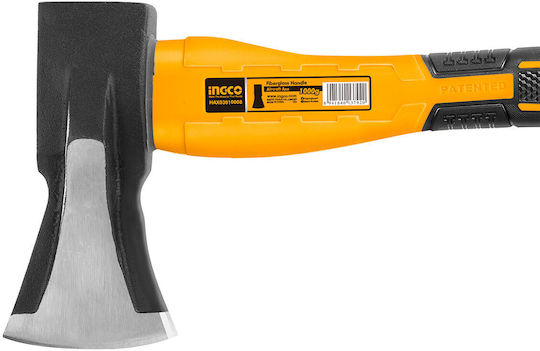 Ingco HAX03010008 Axe Splitting Length 43cm and Weight 1000gr with Fiberglass Handle