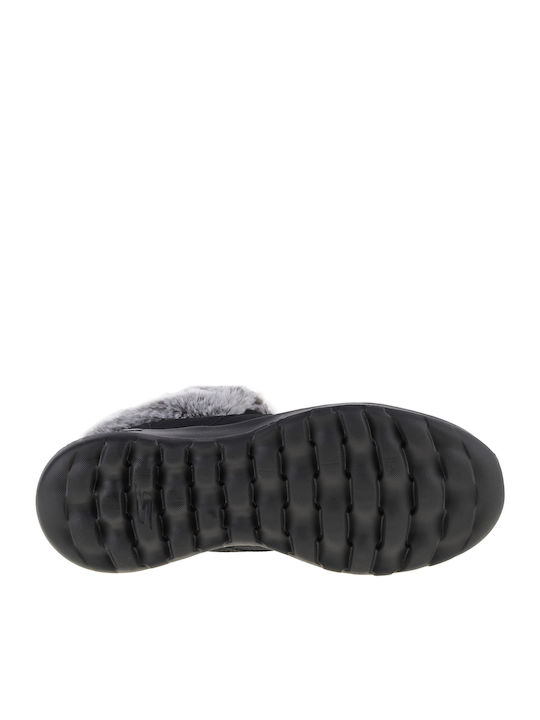 On The Go JoyPlush Dreams Suede Women's Ankle Boots with Fur Black
