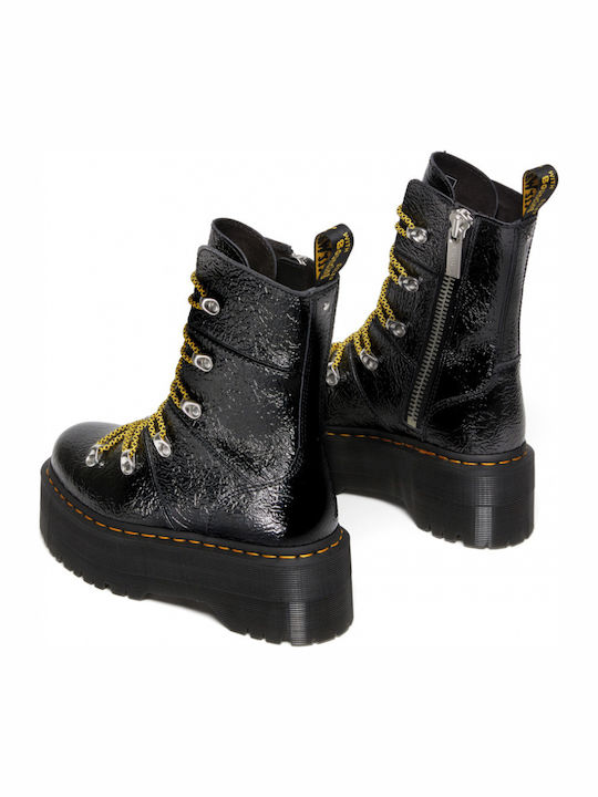Ghilana Max Stiefeletten Damen aus Lackleder Schwarz