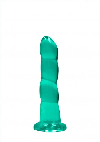 Shots Real Rock Crystal Clear Ρεαλιστικό Dildo με Βεντούζα Green 18cm