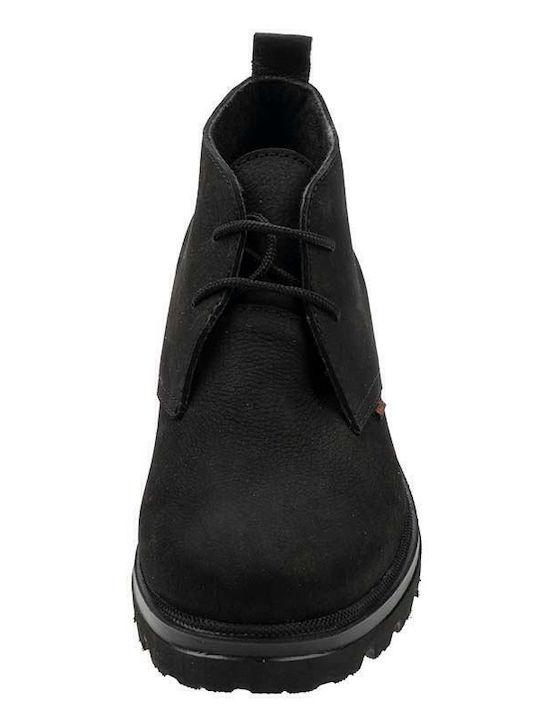 Leather Women's Oxford Boots Black