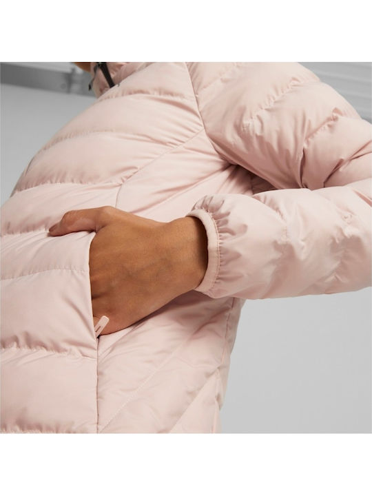 Eco Warmcell Κοντό Γυναικείο Puffer Μπουφάν για Χειμώνα Ροζ