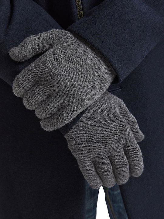 Men's Knitted Touch Gloves Light Grey