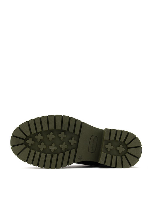 Δερμάτινα Γυναικεία Αρβυλάκια Black/Khaki