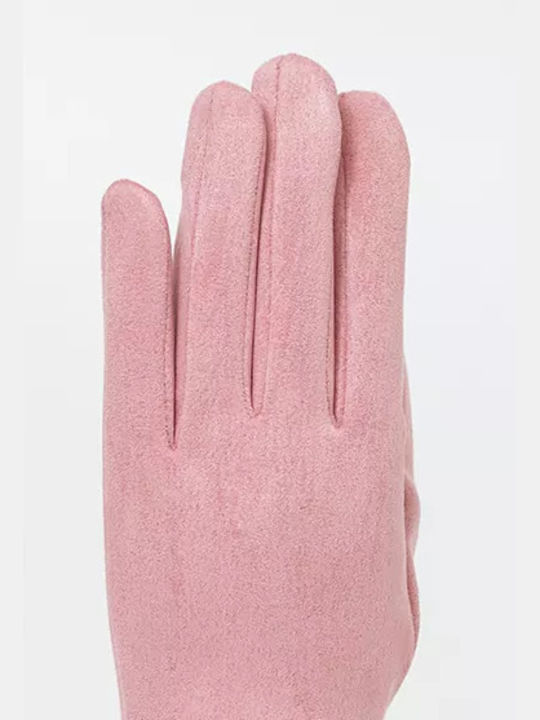 Fragola GL-04 Ροζ Γυναικεία Γάντια με Γούνα