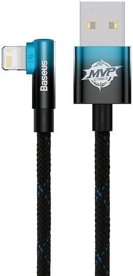 Baseus MVP 2 Angle (90°) / Braided USB-A to Lightning Cable 20W Blue 1m (CAVP000021)