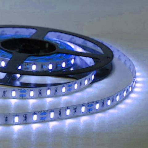 Fos me Αδιάβροχη Ταινία LED 12V Μπλε Φως 5m Τύπου SMD2835