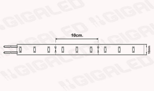 Atman Ταινία LED 12V Πράσινο Φως 1m Τύπου SMD5050