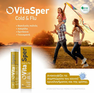 Vitasper Cold & Flu Vitamin for Energy & Immune Orange 20 eff. tabs