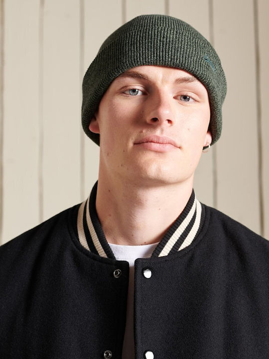 Vintage Logo Classic Beanie Ανδρικός Σκούφος Πλεκτός σε Χακί χρώμα
