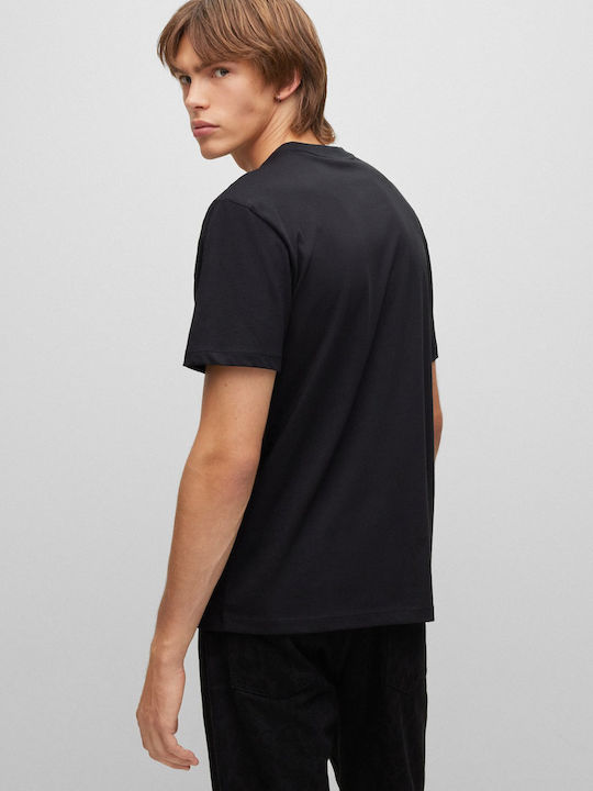 Hugo Boss T-shirt Bărbătesc cu Mânecă Scurtă Negru