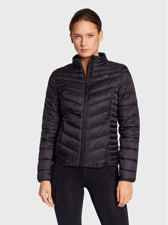 Scurtă Jachetă de femei Puffer Negru