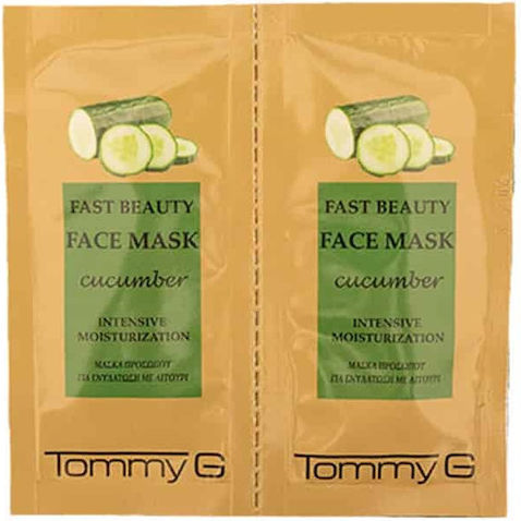 TommyG Fast Beauty Μάσκα Ομορφιάς Προσώπου για Ενυδάτωση 12 τμχ x 8ml