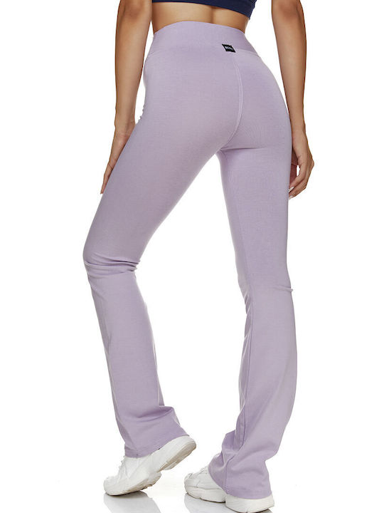 Bodymove Hohe Taille Damen-Sweatpants Ausgestellt Lilac