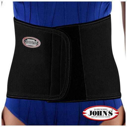 Johns 120111 Ζώνη Για Ανακούφιση Από Πόνο Neoprene με Μπανέλες Ύψους 24cm σε Μαύρο χρώμα