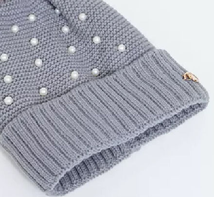 CP-05 Γυναικείος Beanie Σκούφος σε Γκρι χρώμα