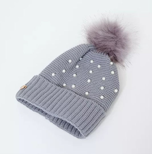 CP-05 Γυναικείος Beanie Σκούφος σε Γκρι χρώμα