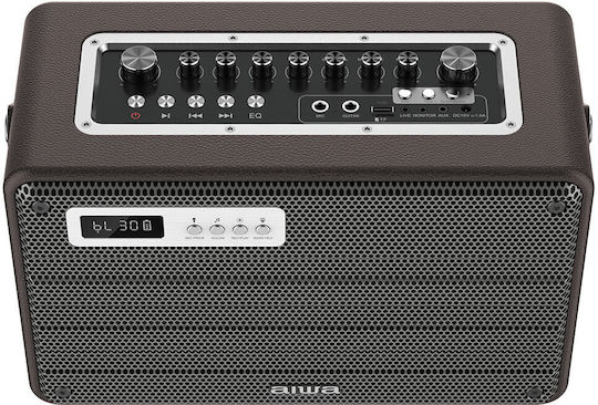 Aiwa Ηχείο Karaoke με Ασύρματα Μικρόφωνα DSP Enigma Lite MIX420/BR Καφέ