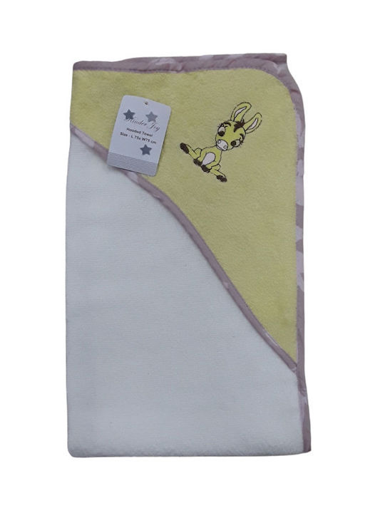 Beboulino Hooded Baby Bath Towel Yellow